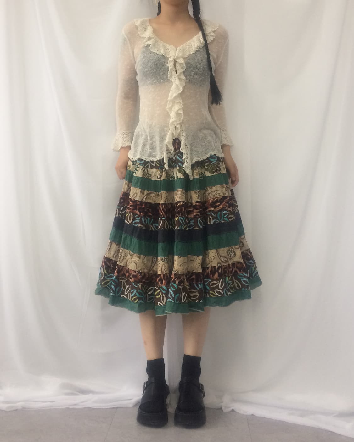 Ruffle crochet knit cardigan 상품이미지8