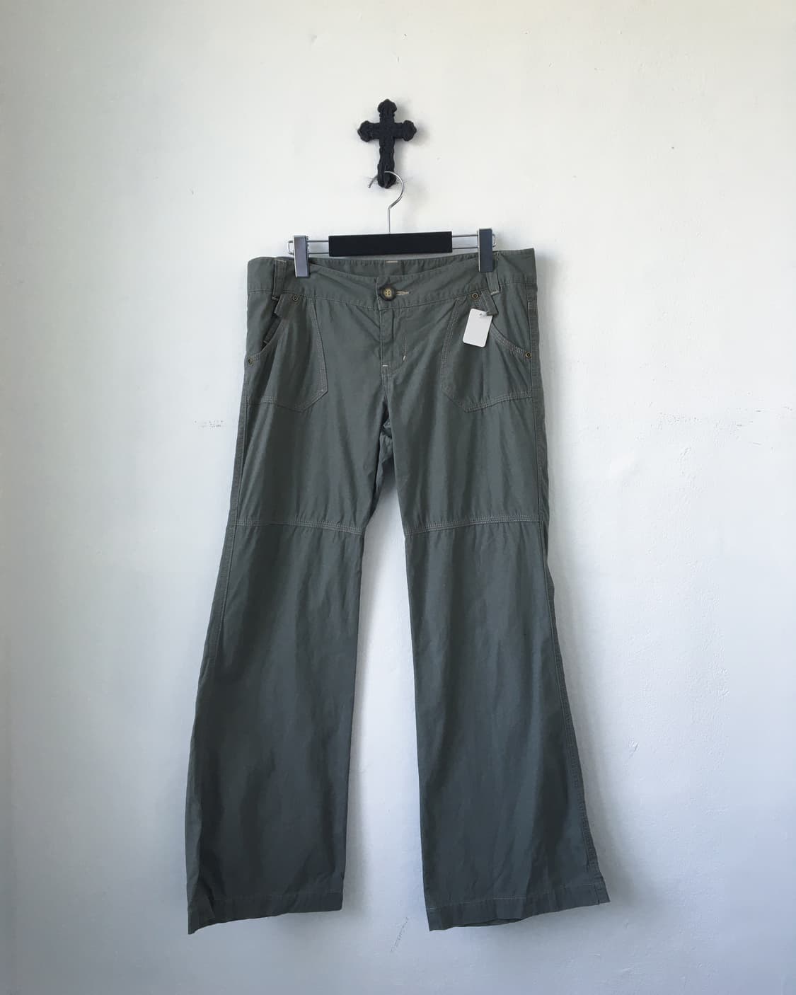 Khaki cotton pants 상품이미지1