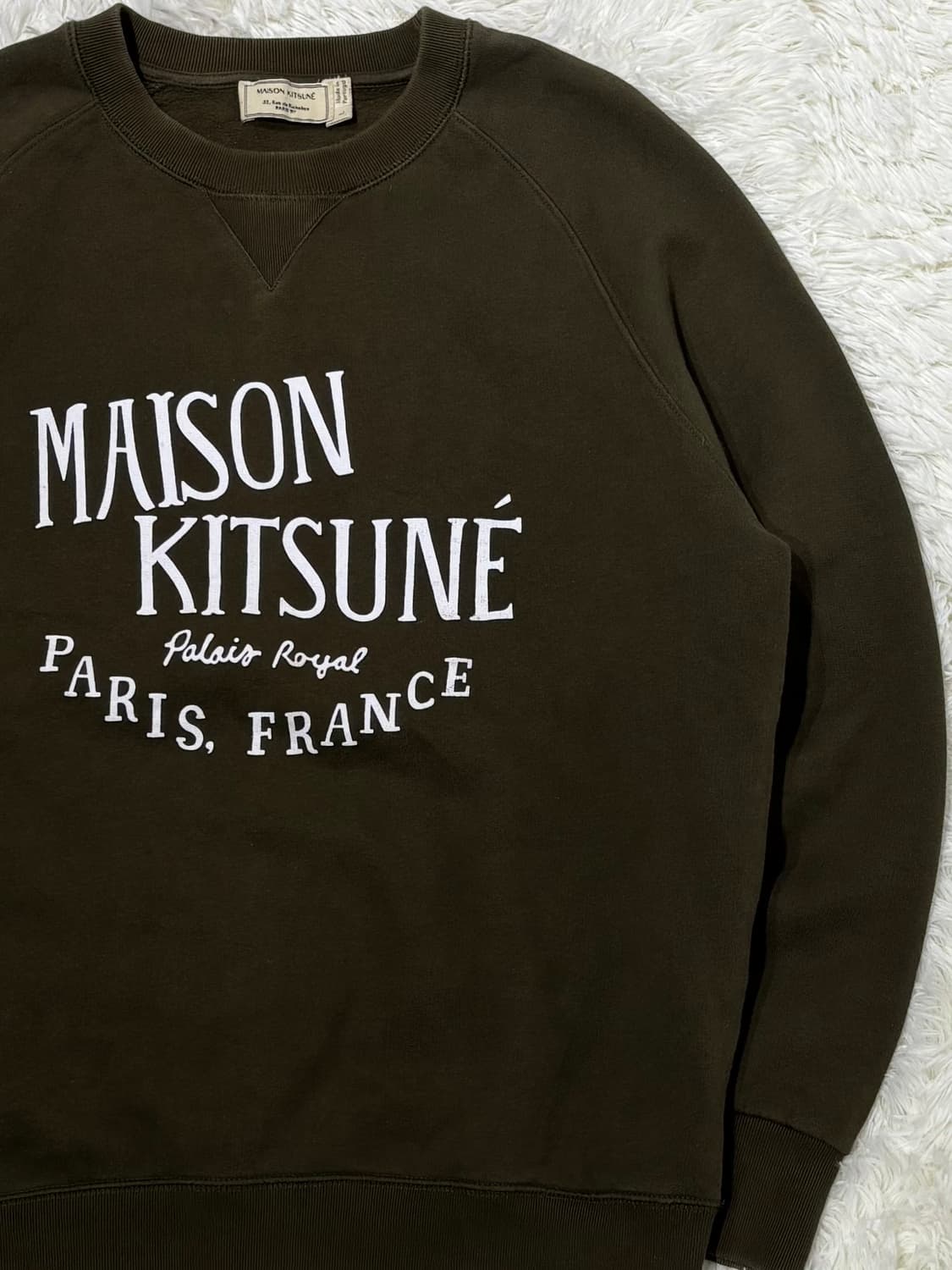 메종키츠네 파리 카키 맨투맨 상품이미지5