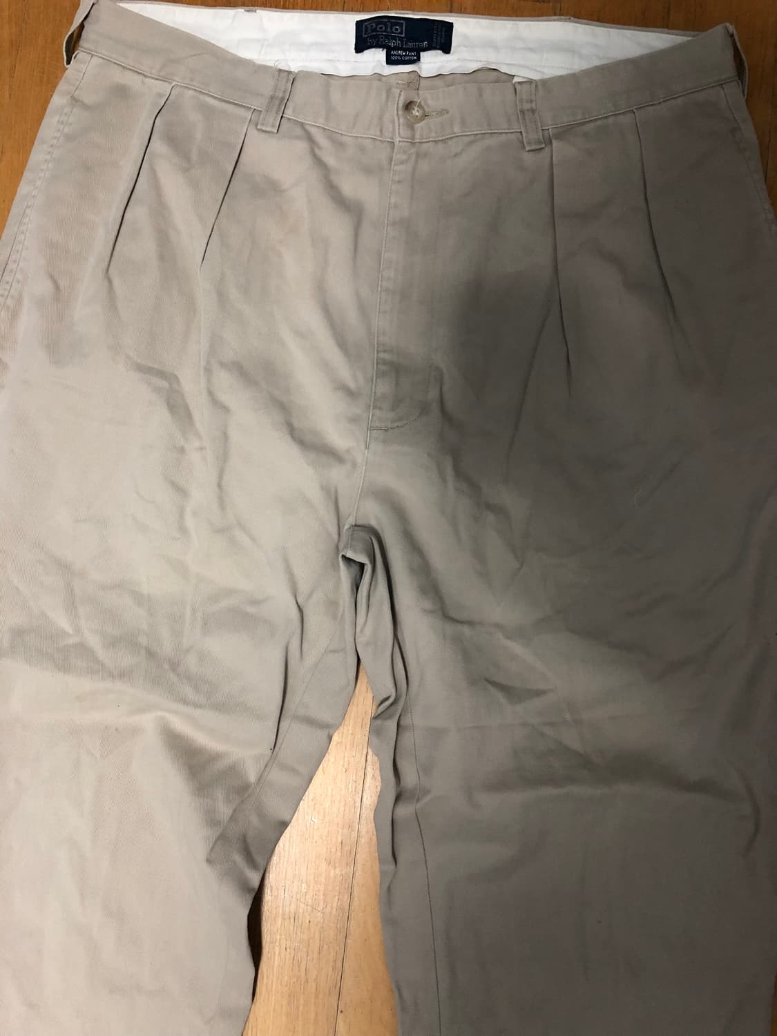 폴로 랄프로렌 핀턱 클래식 치노팬츠 베이지 36 상품이미지3