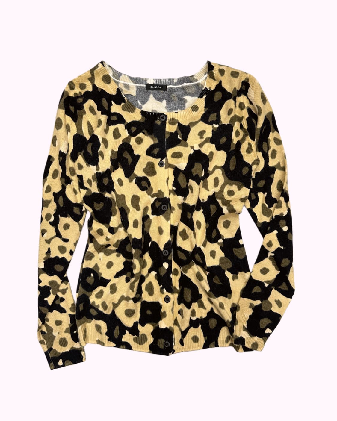 yellow pattern knit cardigan 상품이미지1