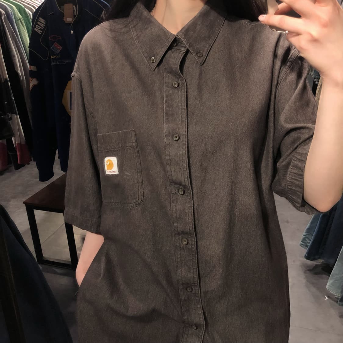 [IM] Carhartt 칼하트 반팔 셔츠 브라운 상품이미지3