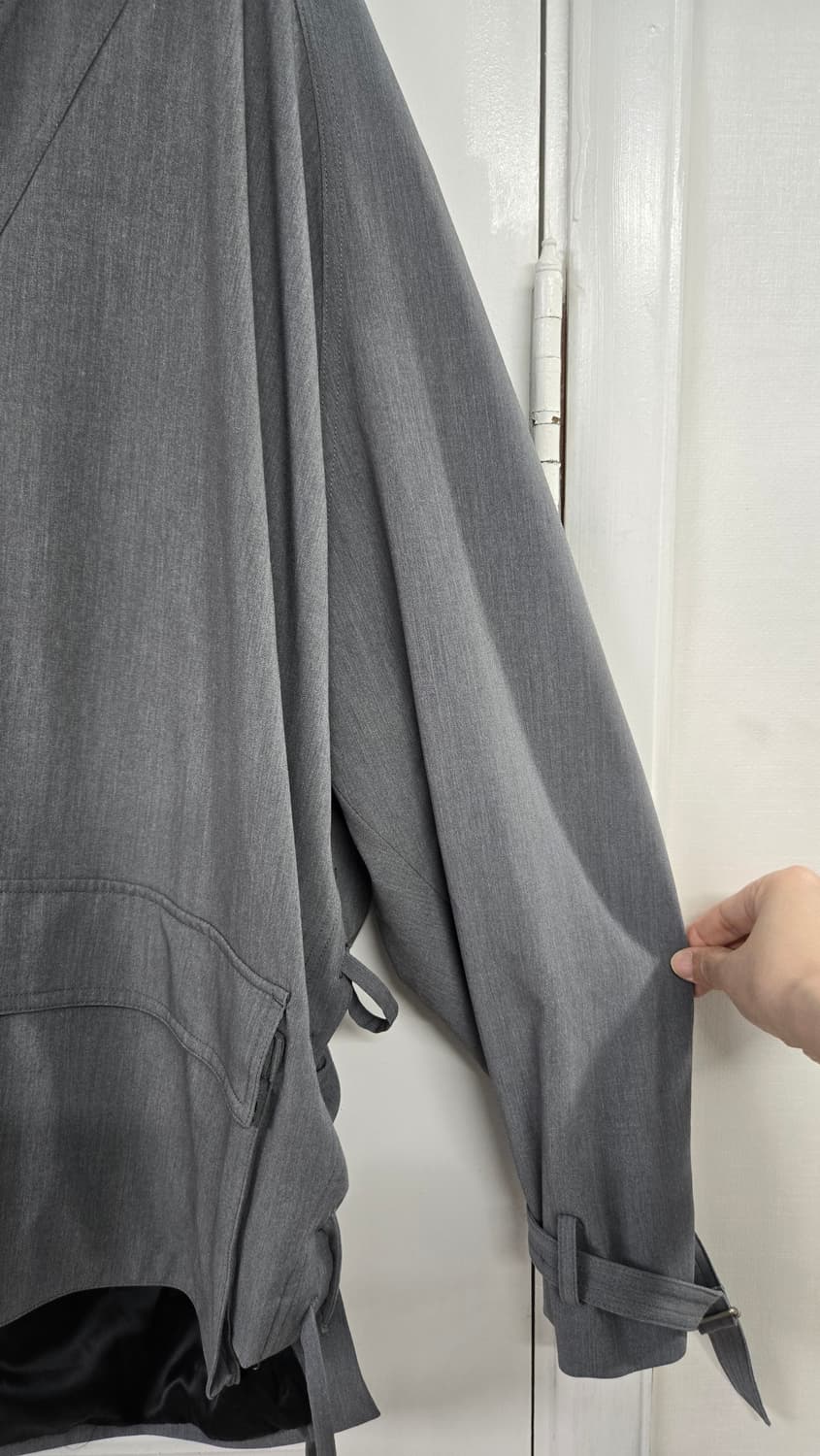 새상품)sustain 서스테인 사이드 레이스업 노카라 자켓 상품이미지3