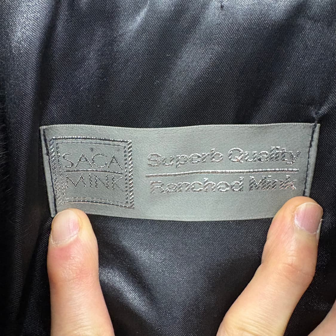 사가 밍크 코트 블랙 여/L 상품이미지7