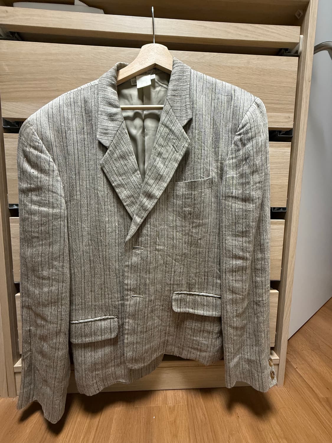 80s 꼼데가르송 옴므플러스 스트라이프 블레이저 상품이미지2