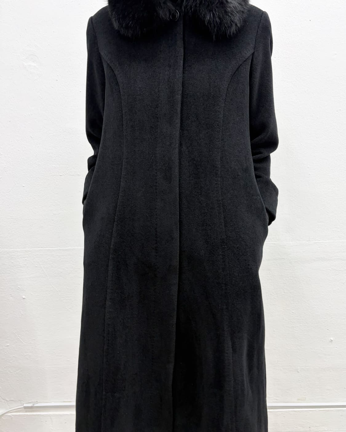 빈티지 퍼 트리밍 앙고라 코트 상품이미지4