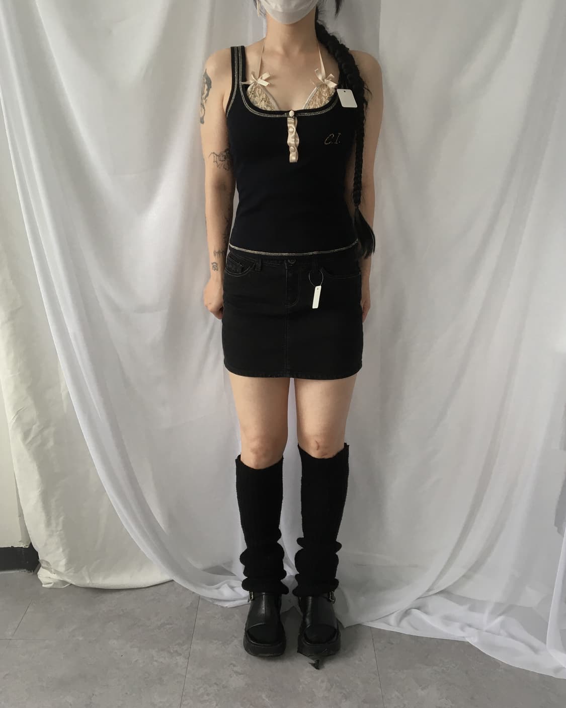 Back pocket point mini skirt 상품이미지6