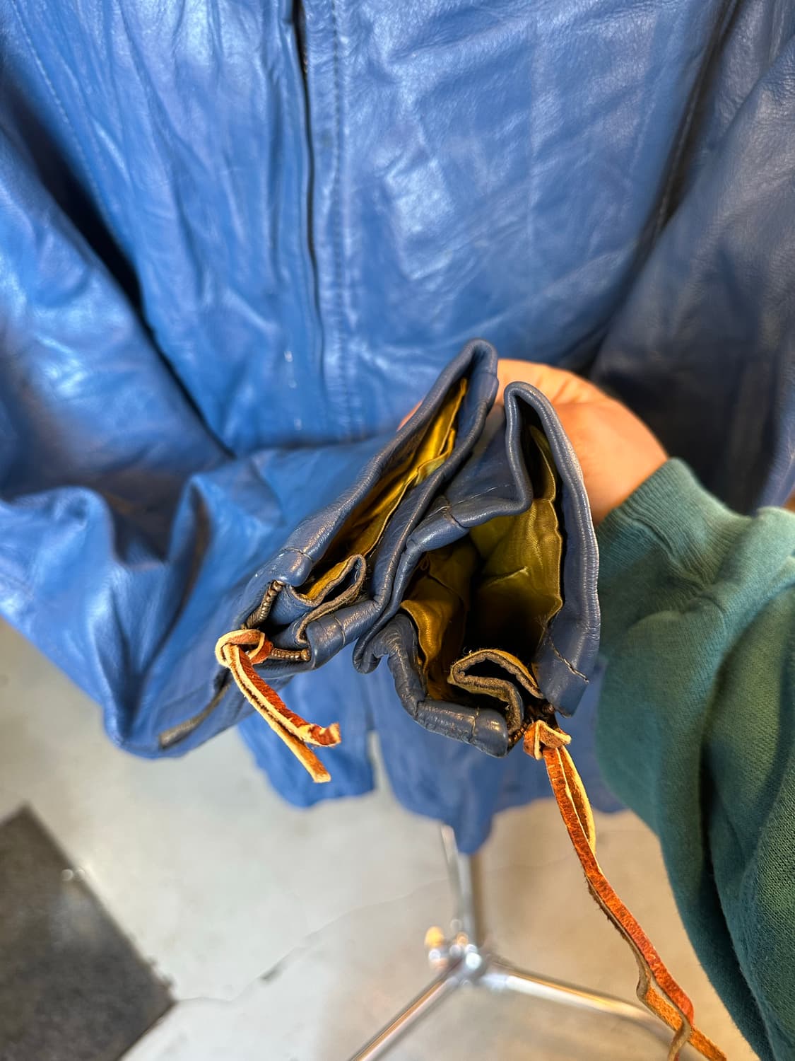 80s Bates 헤비 리얼 레더 모터사이클 레이싱 자켓 상품이미지6