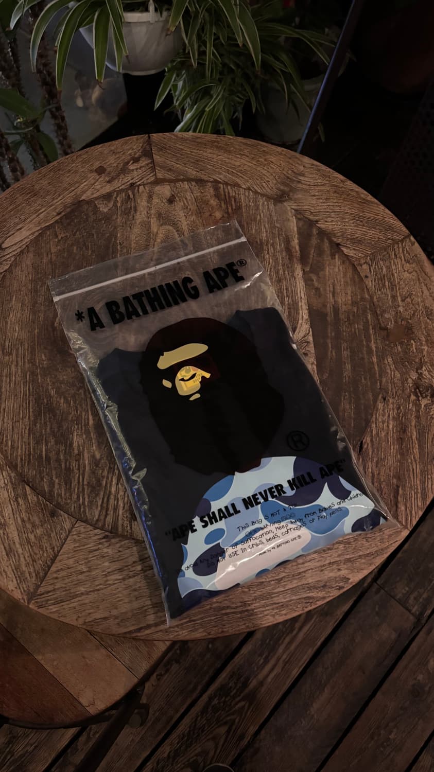 베이프 블루카모 반팔 L 새상품 상품이미지2