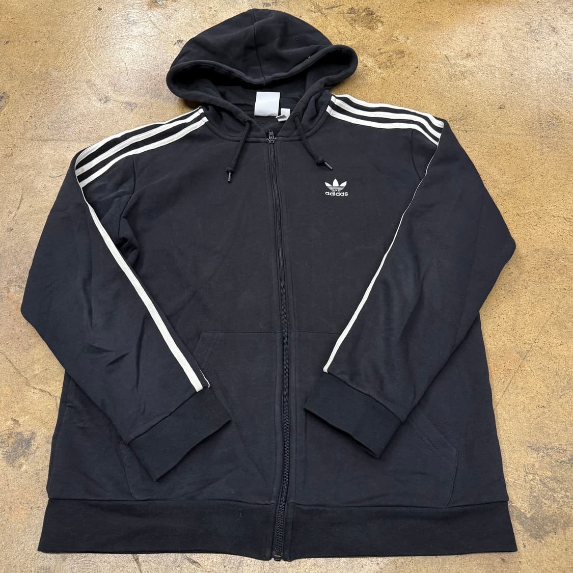아디다스 블랙 트랙탑 후드집업 상품이미지2