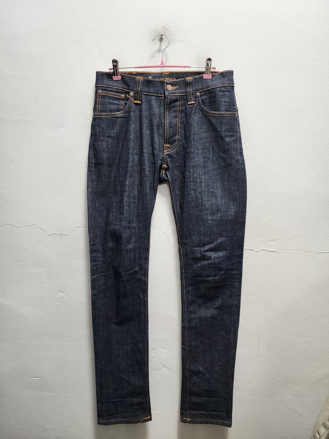 누디진 엠보 자수 데님 팬츠 상품이미지2