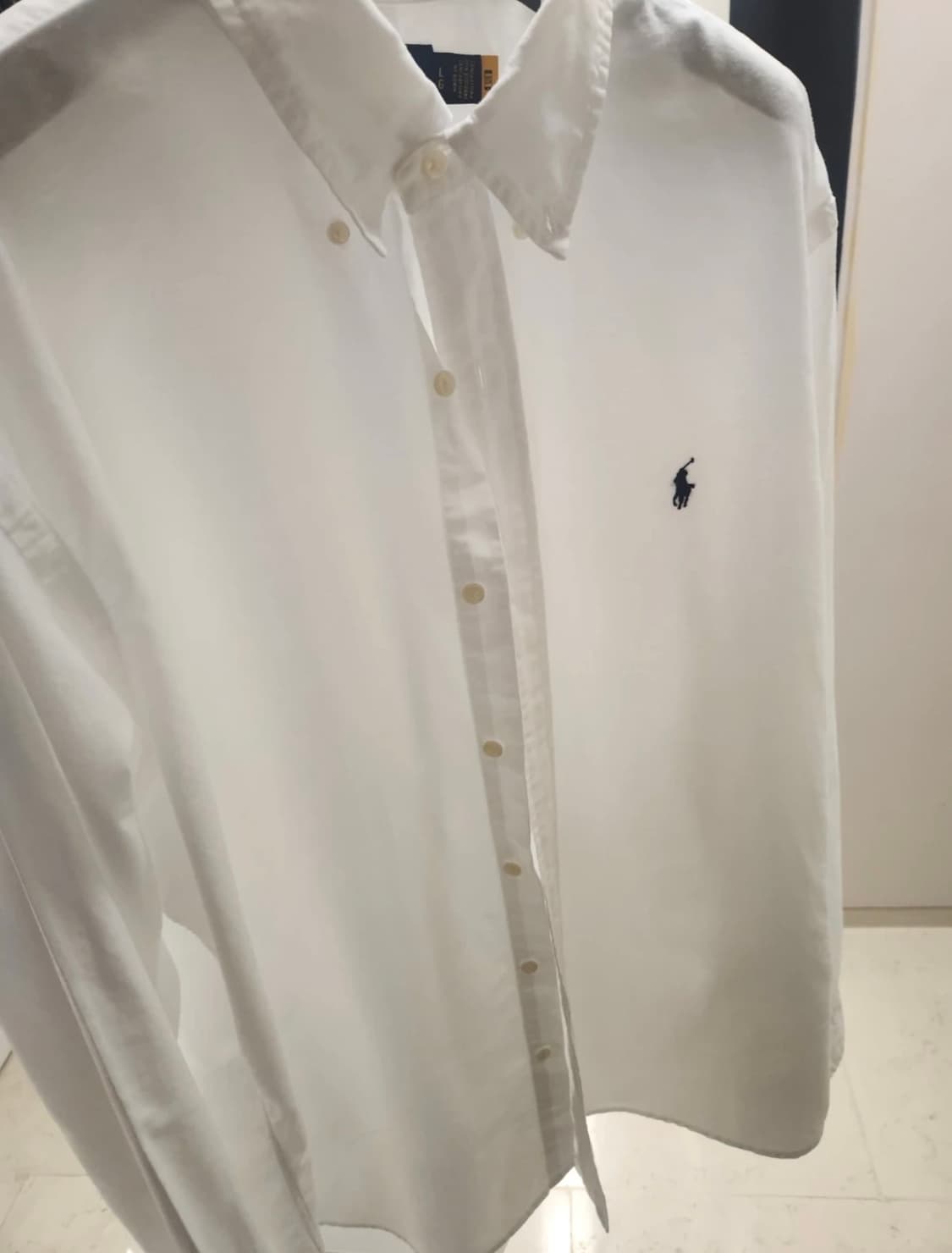 폴로 랄프로렌 화이트 셔츠 L 커스텀핏 상품이미지4