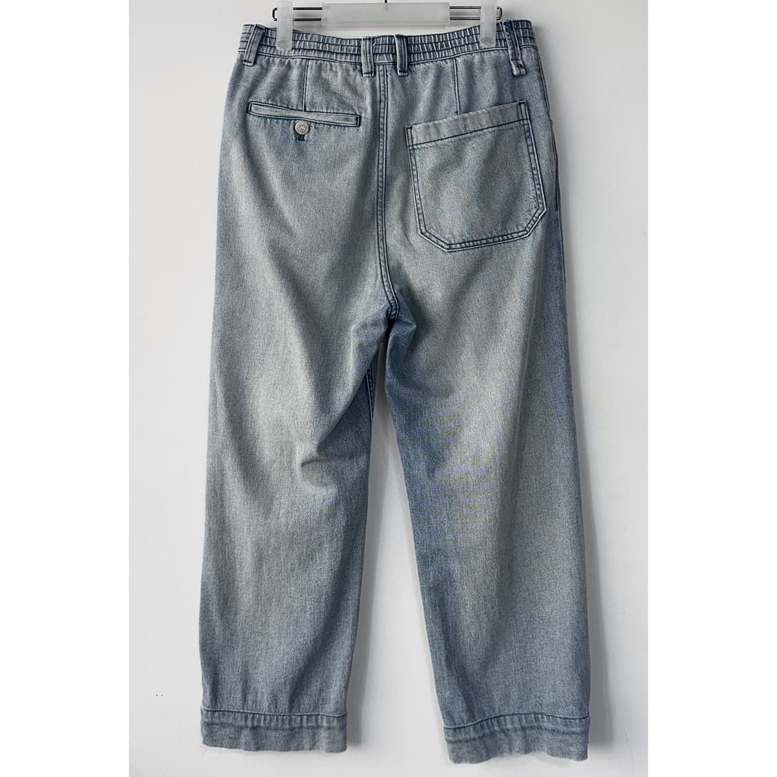 알레그리 드로스트링 원턱 데님 팬츠 상품이미지5