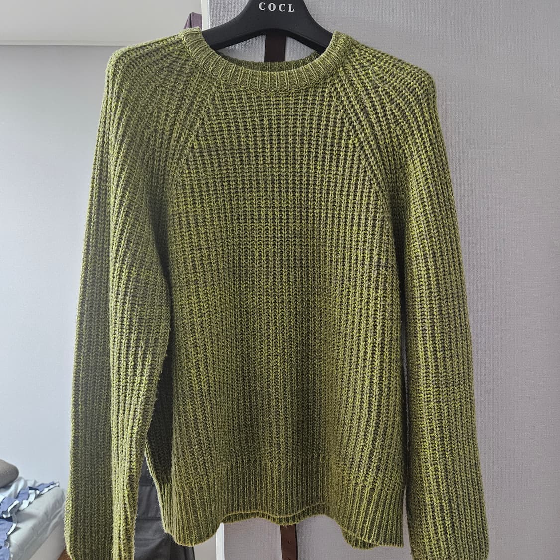 애프터프레이 솔라 인타르시아 니트 라임 m 상품이미지2