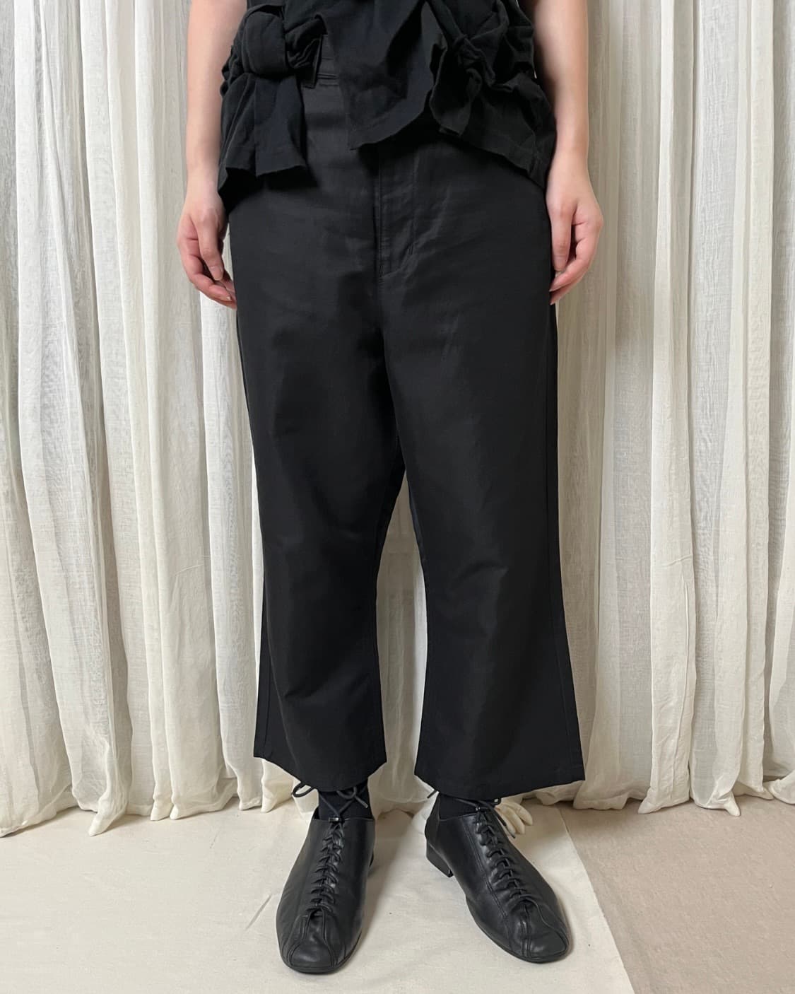 꼼데가르송 플레어 배기 크롭팬츠 Comme des garcons 상품이미지1
