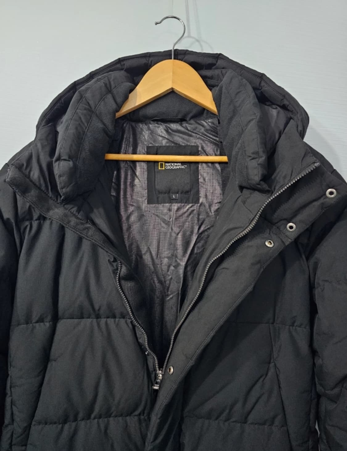 내셔널지오그래픽 구스다운 롱패딩 블랙 100 상품이미지4