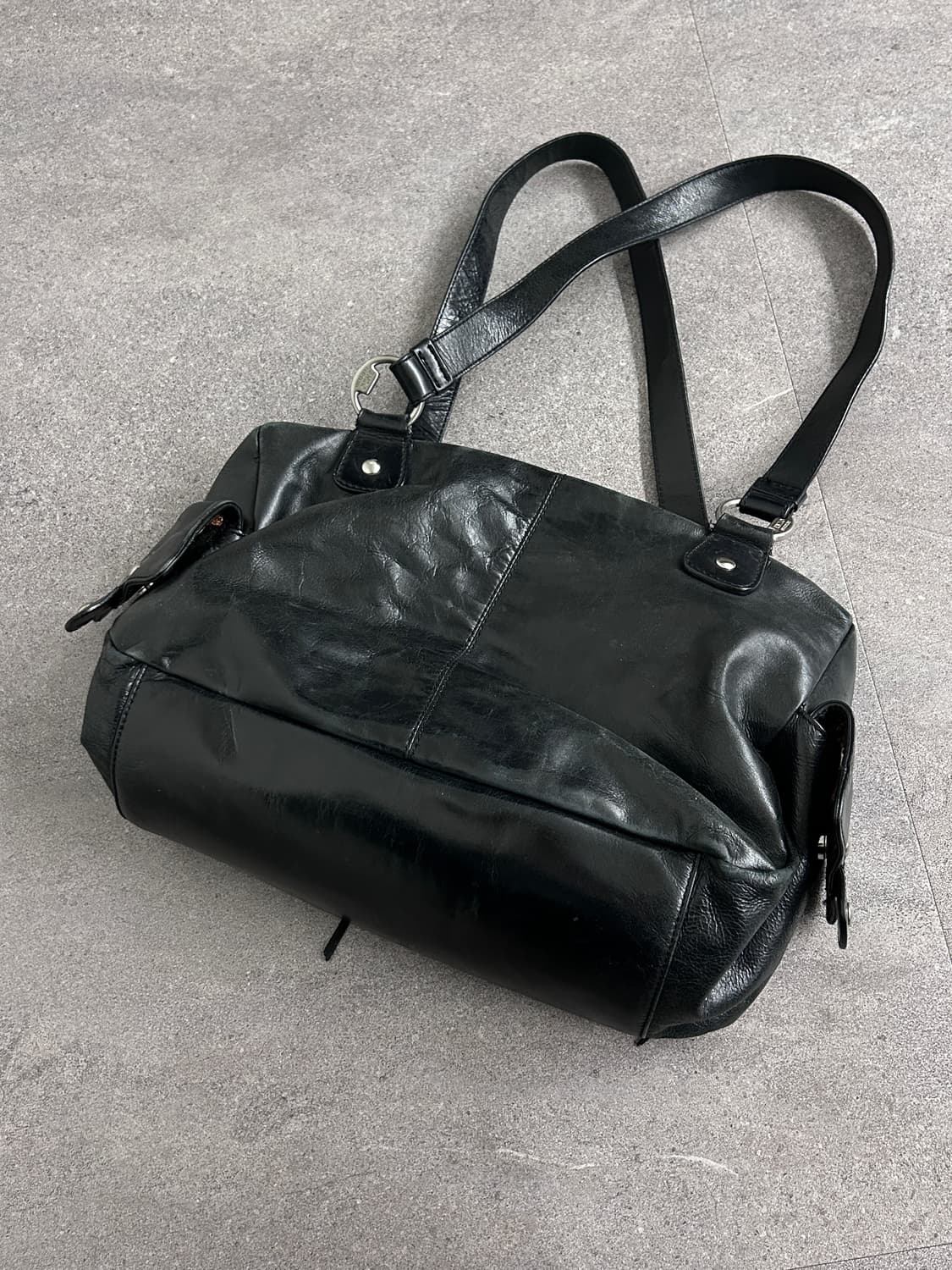 00‘s Enzo Angiolini 레더 멀티 지퍼 백 상품이미지3