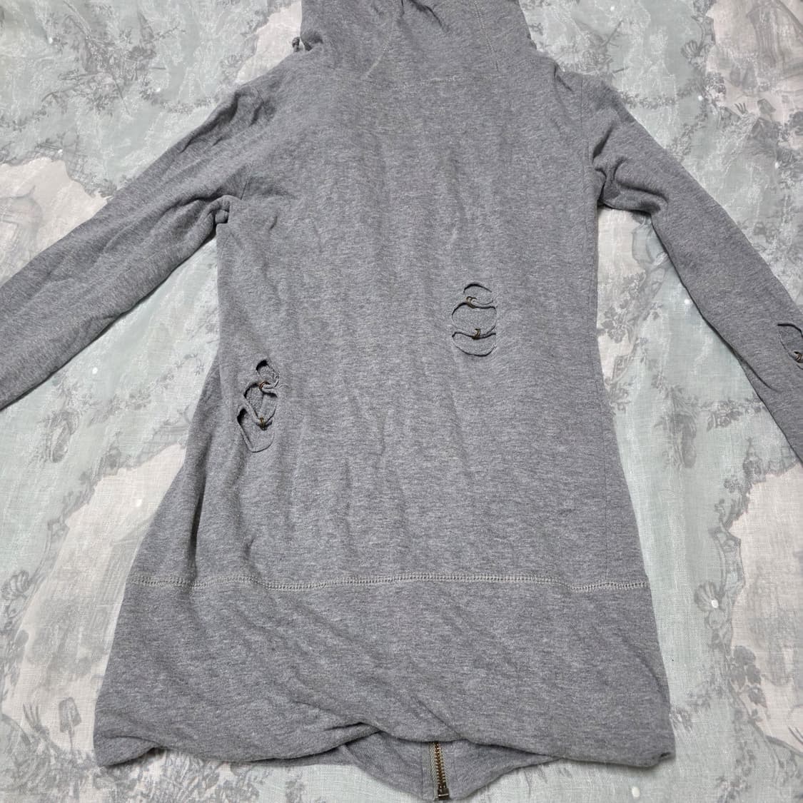 빈티지 딱붙 펑크 그런지 후드 집업 y2k 오네갸루 d.i.a깔 상품이미지6