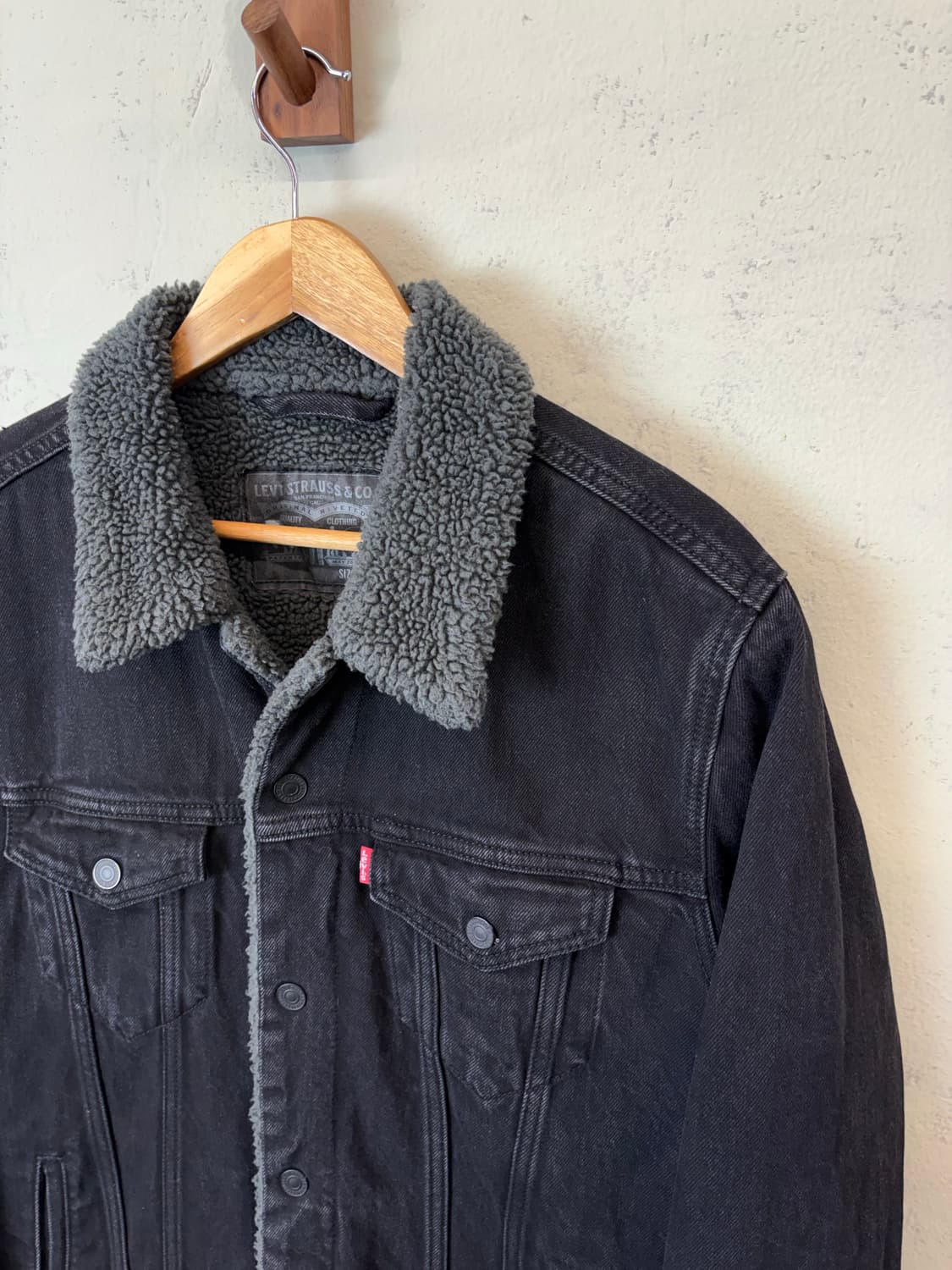 리바이스 빈티지 블랙 데님 쉐르파 자켓 상품이미지4