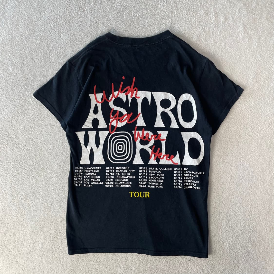 트래비스 스캇 ASTROWORLD 투어 프린팅 반팔 상품이미지1