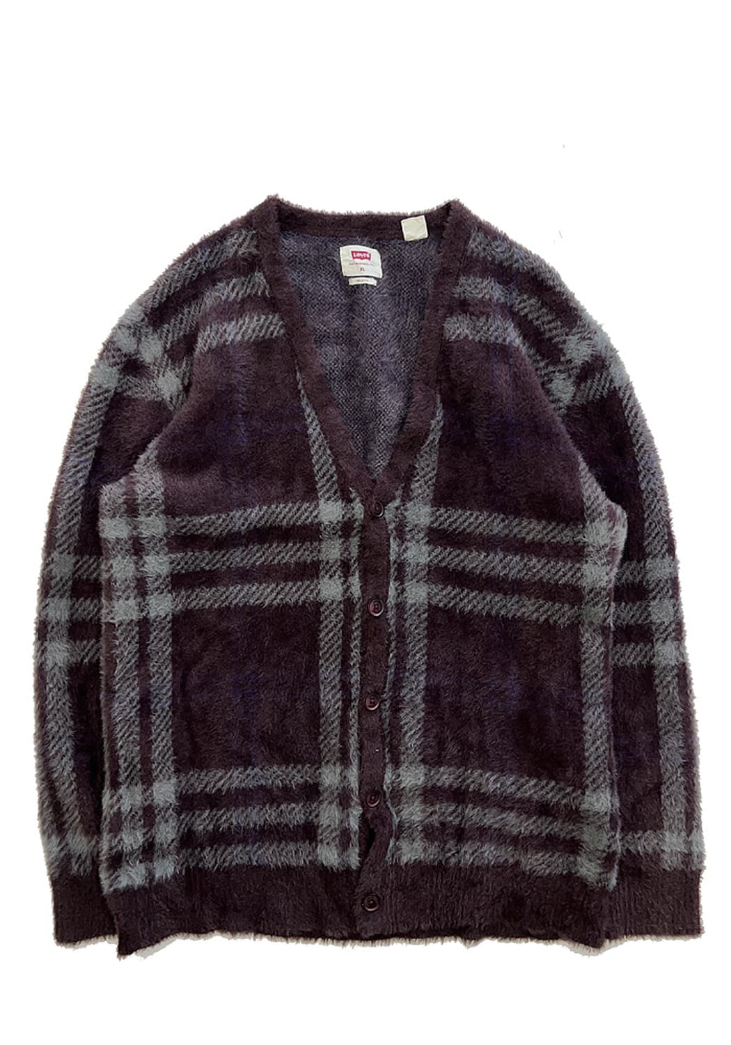 리바이스 체크 가디건 상품이미지1