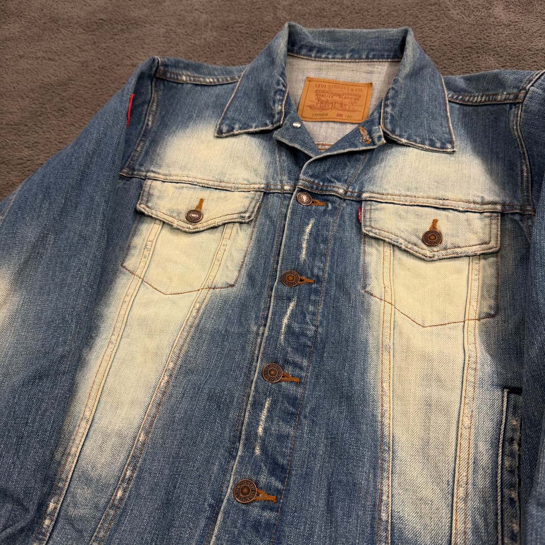 [ 정품/100 ] 리바이스 빈티지 70506 패치 데님 트러커 청자켓 상품이미지1