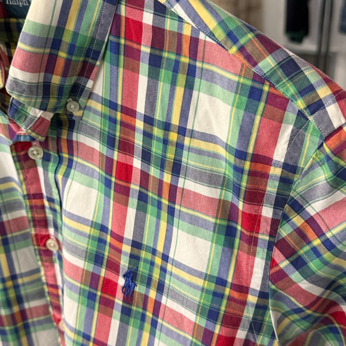 [M] 폴로 랄프로렌 커스컴핏 체크 반팔셔츠 상품이미지3