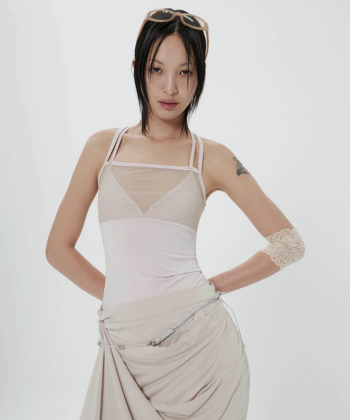 OJOS Double Strap Camisole - Beige  상품이미지6