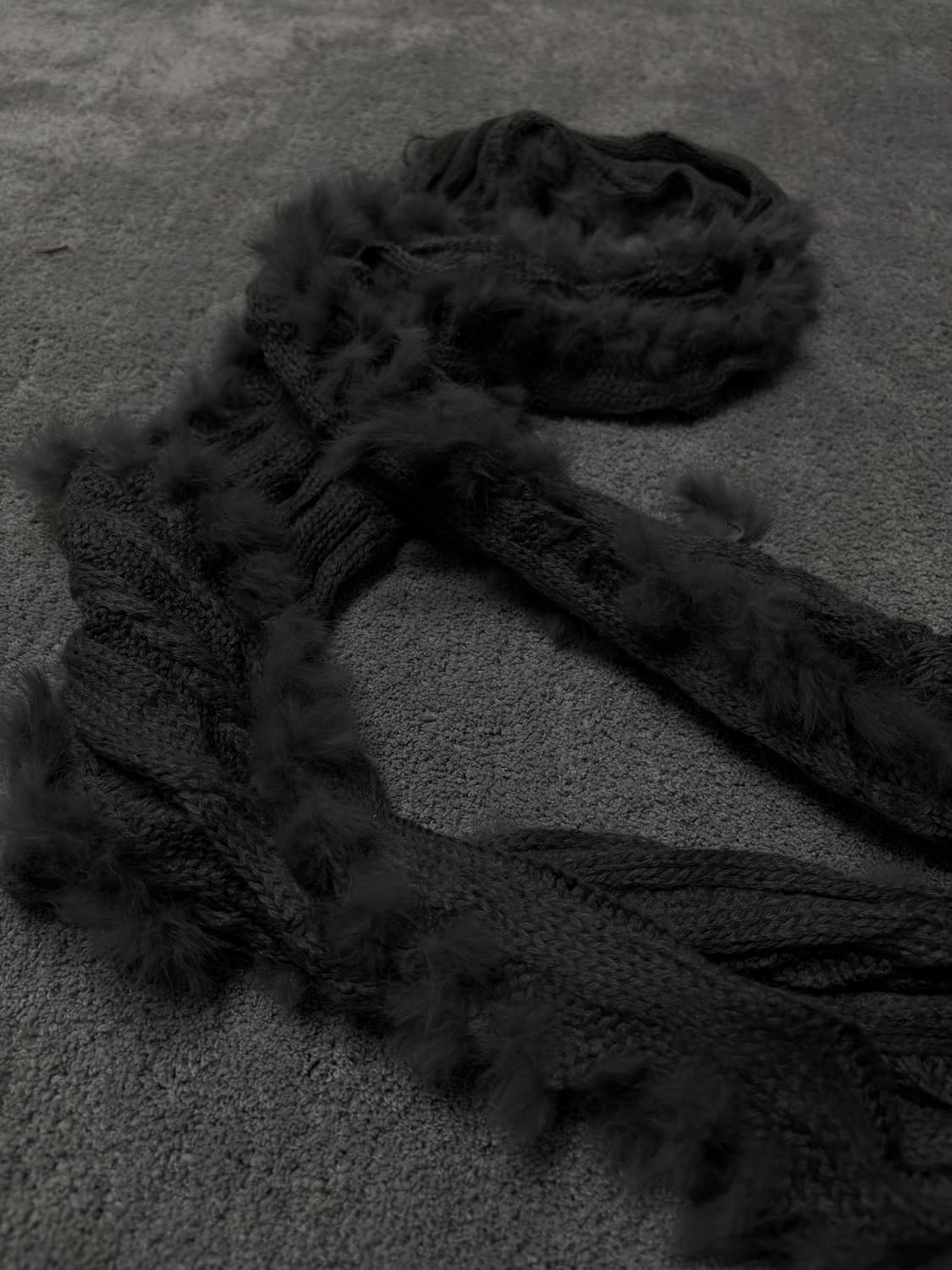 Vintage v-kei punk fur scarf 상품이미지2