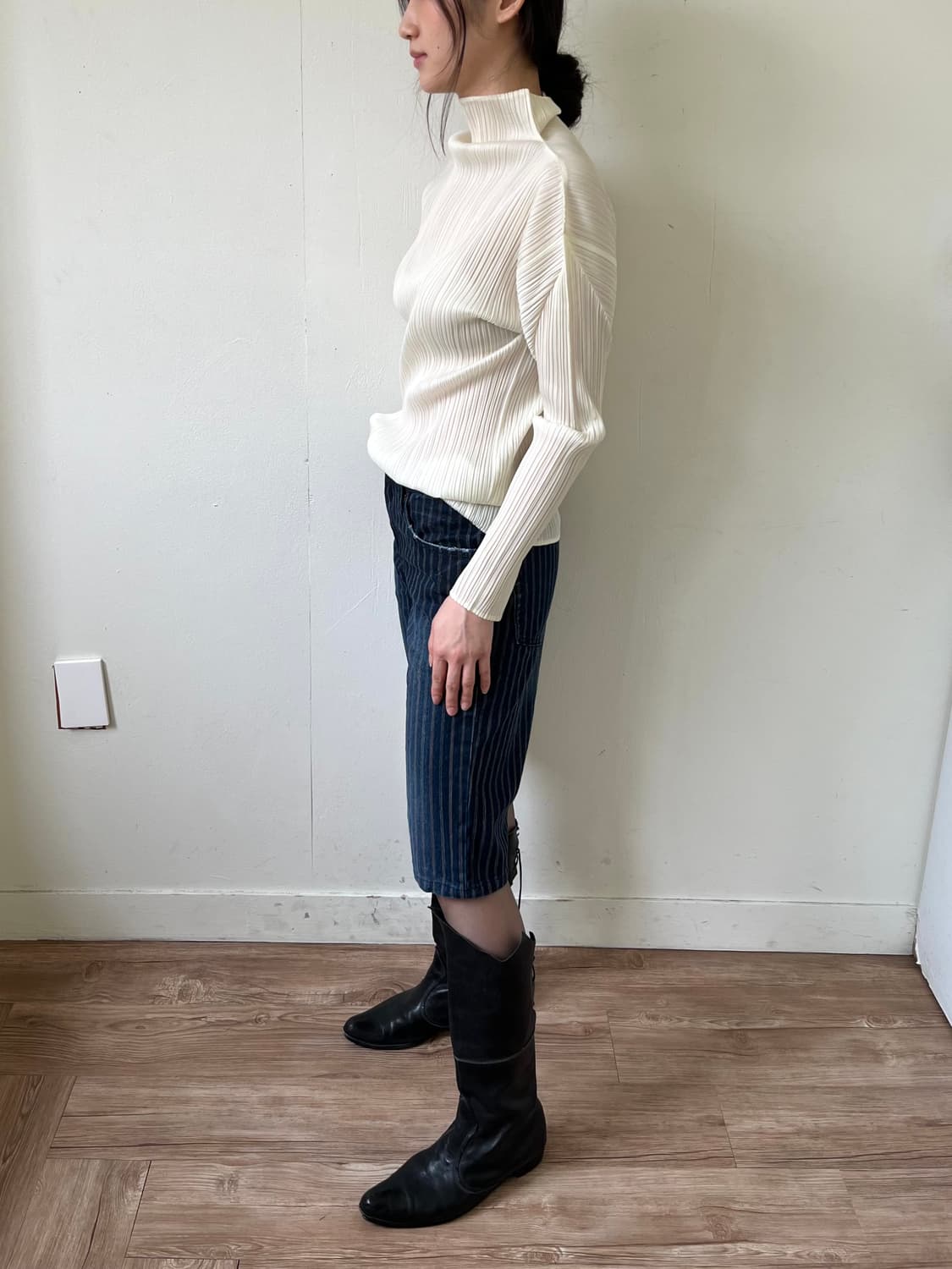 PLEATS PLEASE 아이보리 플리츠 탑 상품이미지9