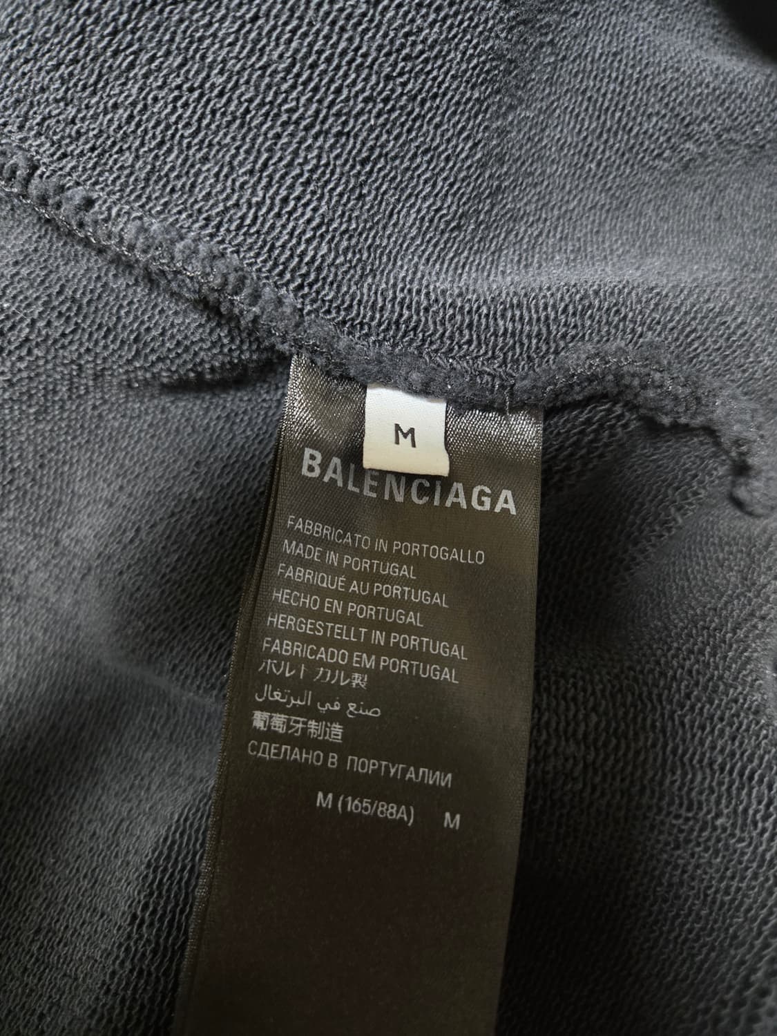 발렌시아가 3B 로고 페인트 후드 티셔츠 블랙 화이트 상품이미지6