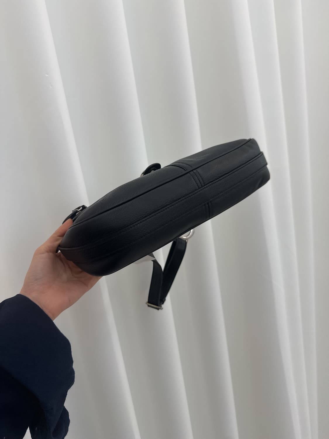 디올 빈티지 블랙 레더 디링백 상품이미지6