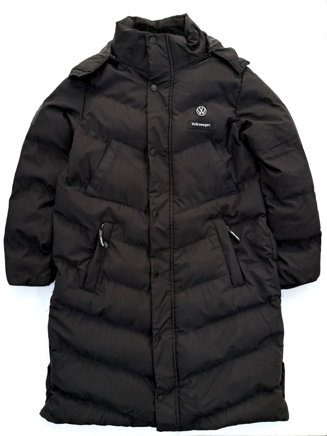 폭스바겐 블랙 롱패딩 상품이미지1