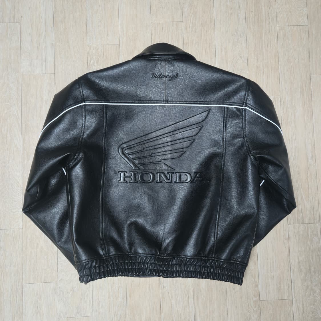 M) 혼다 모터사이클 블랙 가죽 자켓 상품이미지4