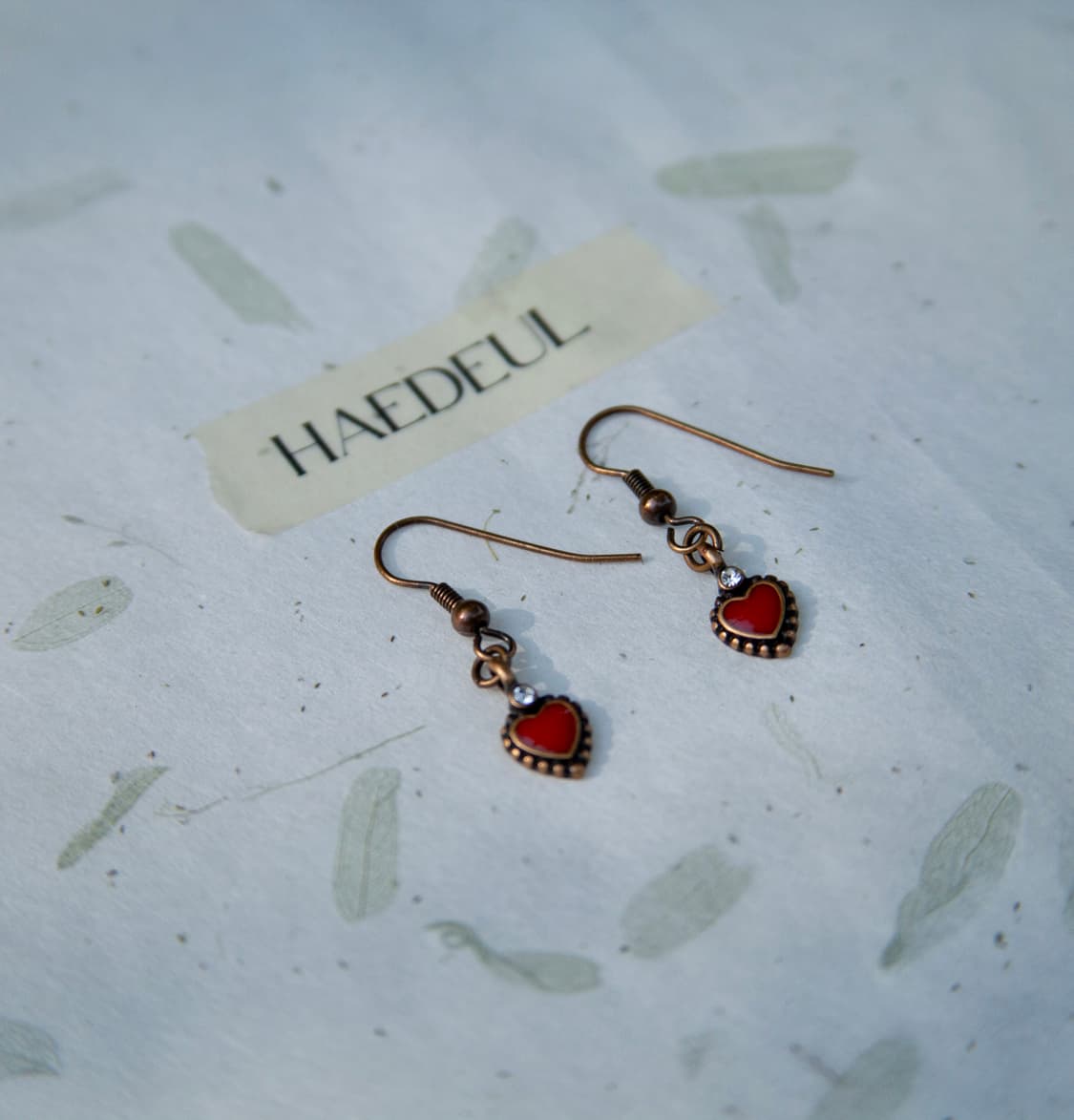 Antique Red Heart Earring 상품이미지2