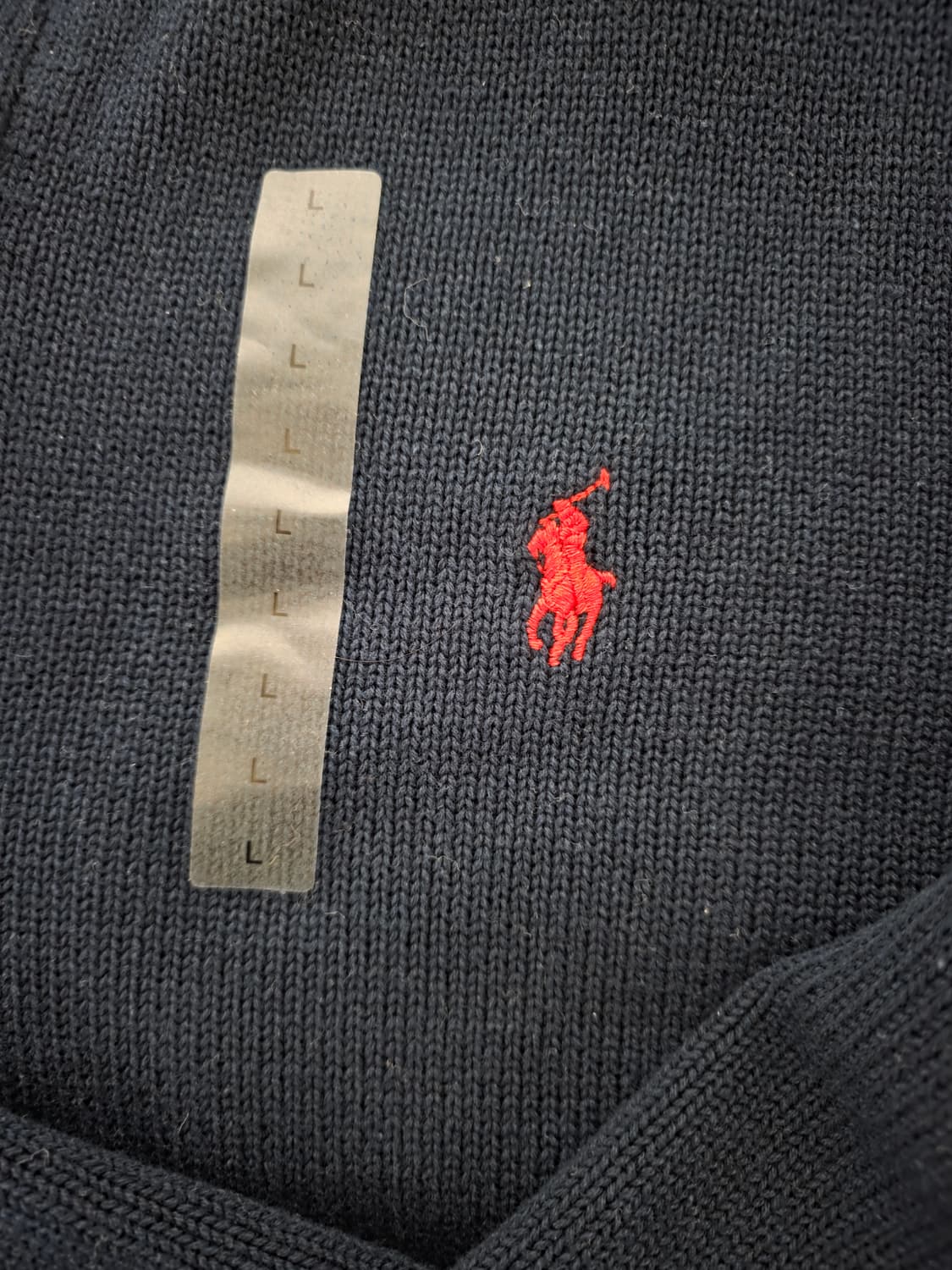 폴로 면 반집업 네이비 L 상품이미지3