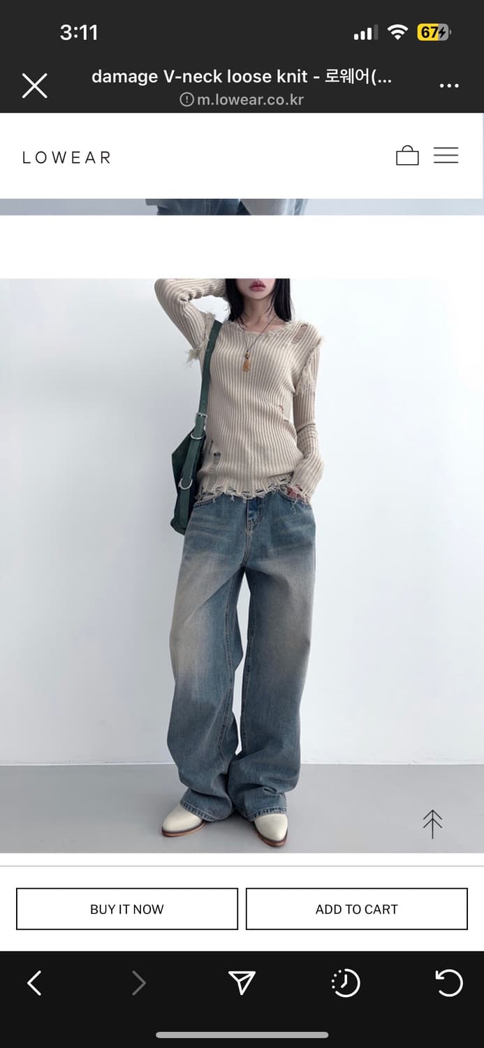 로웨어 데미지 니트 상품이미지2