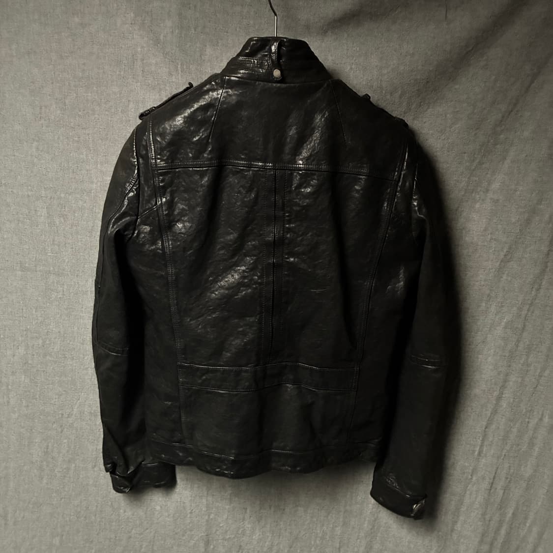lamb skin pocket leather jacket 상품이미지6