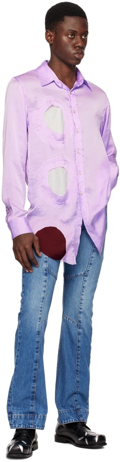 Edward Cuming Purple Cutout Shirt 상품이미지7