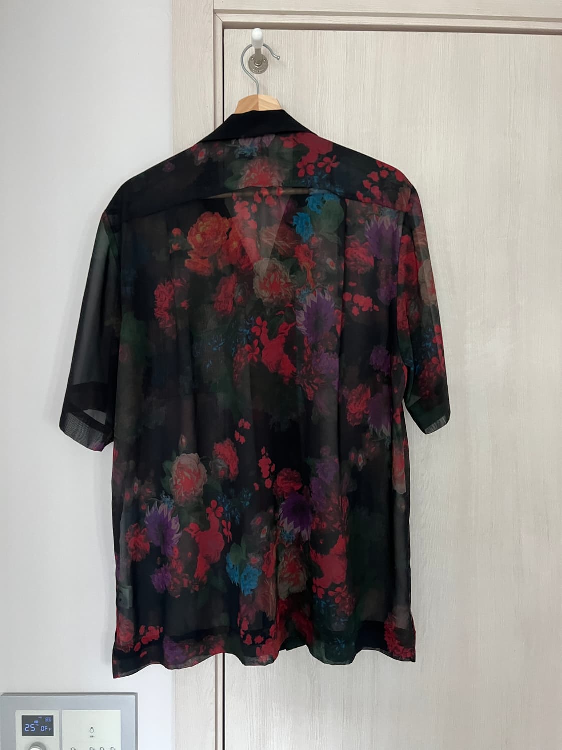 [50] 드리스반노튼 시스루 플라워 반팔 실크 셔츠 상품이미지2