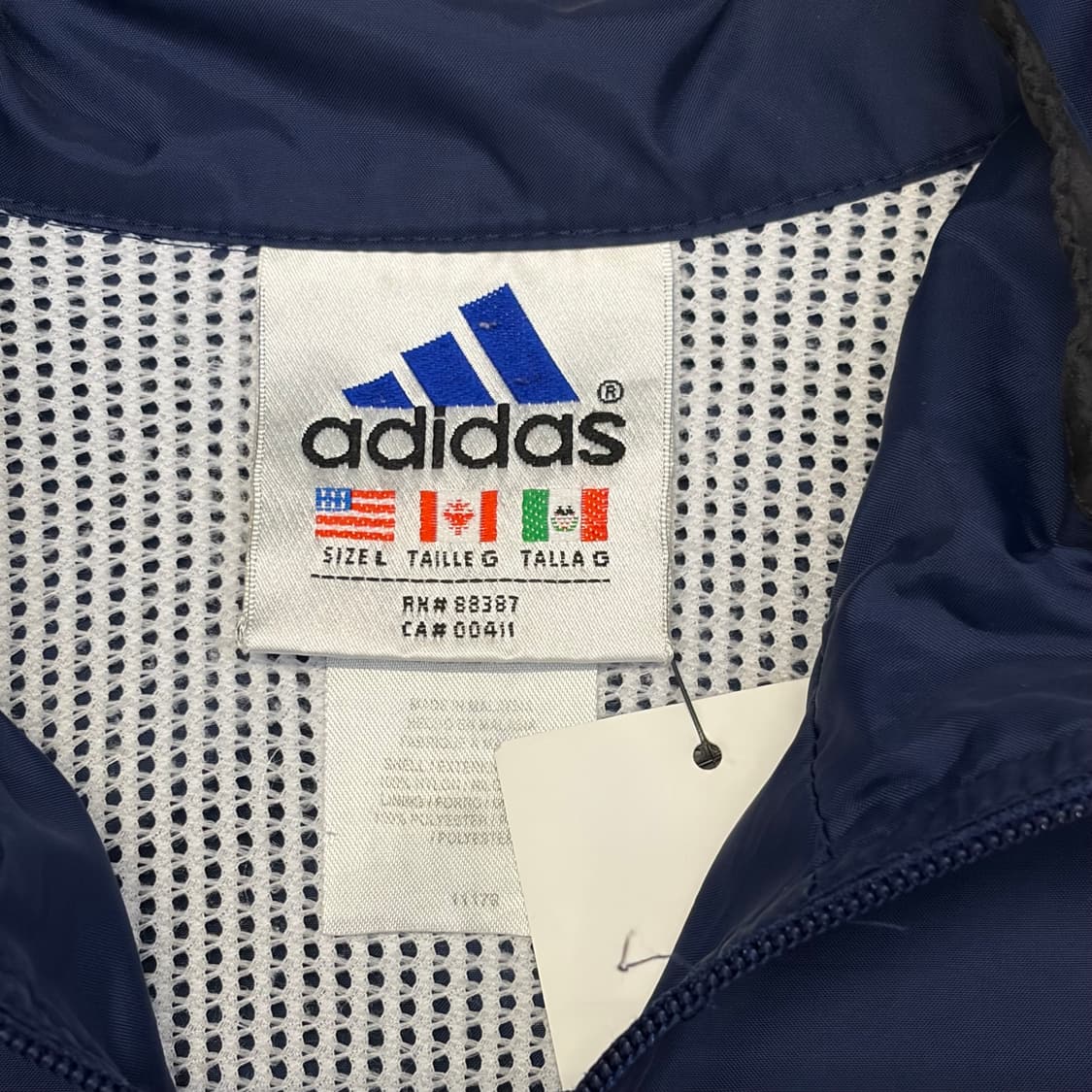 레어 90s USA 빈티지 아디다스 빅삼선 바람막이 상품이미지4