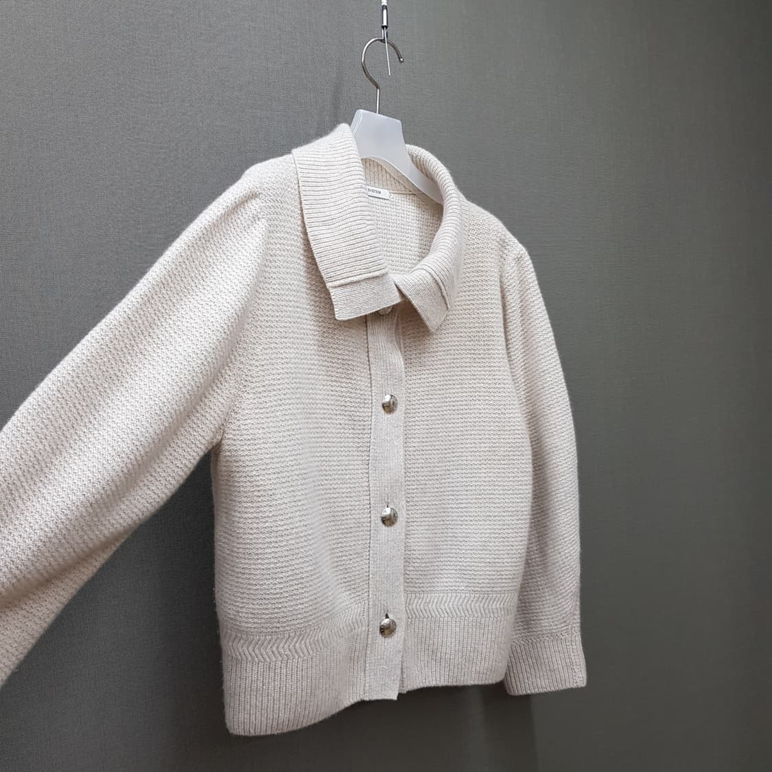 한섬 시스템 2021 클래식 카라 니트 가디건 F90 사이즈 상품이미지3