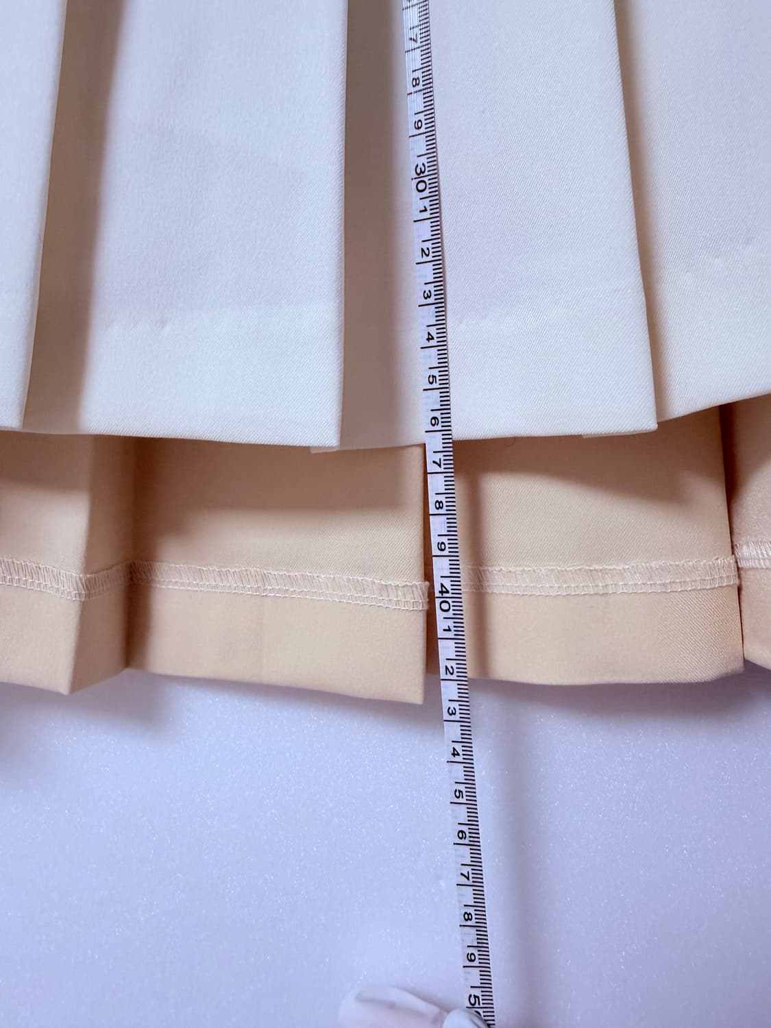 데일리쥬드 플리츠 스커트 베이지 테니스룩 속바지 일체형 M 상품이미지8