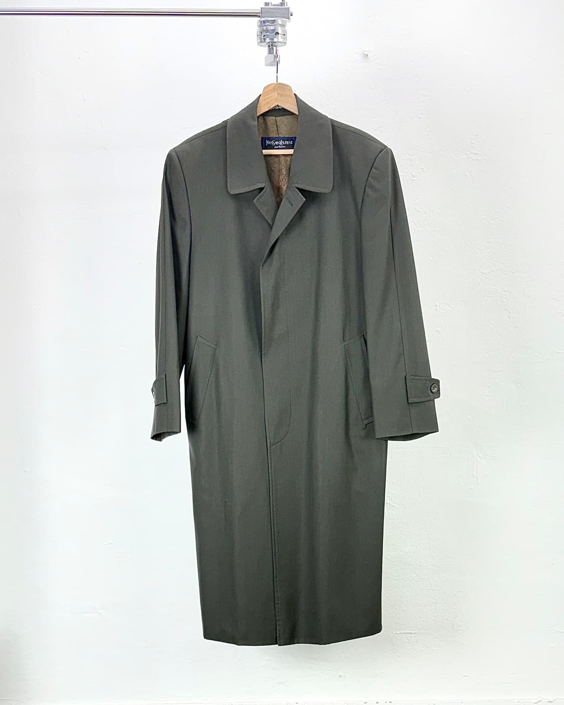 이브 생로랑 뿌르 옴므 레글런 카키리즘 트렌치 롱 코트 상품이미지1