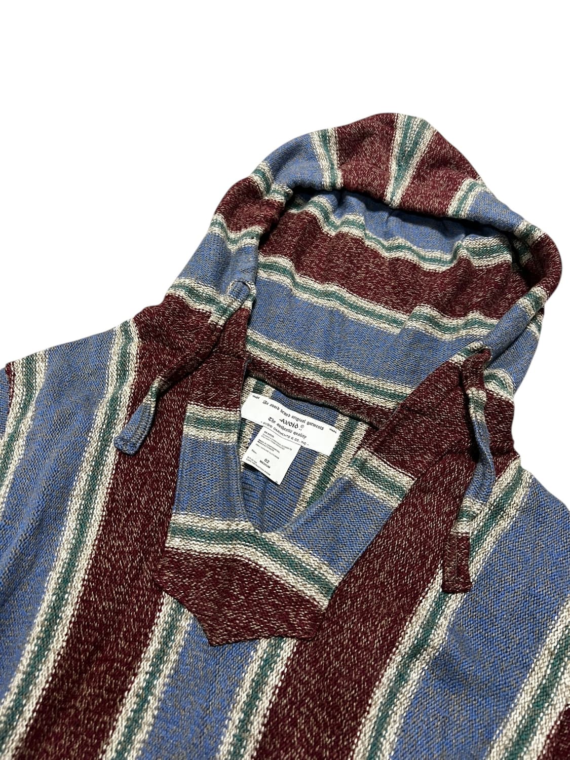 배색 후드 니트 상품이미지5