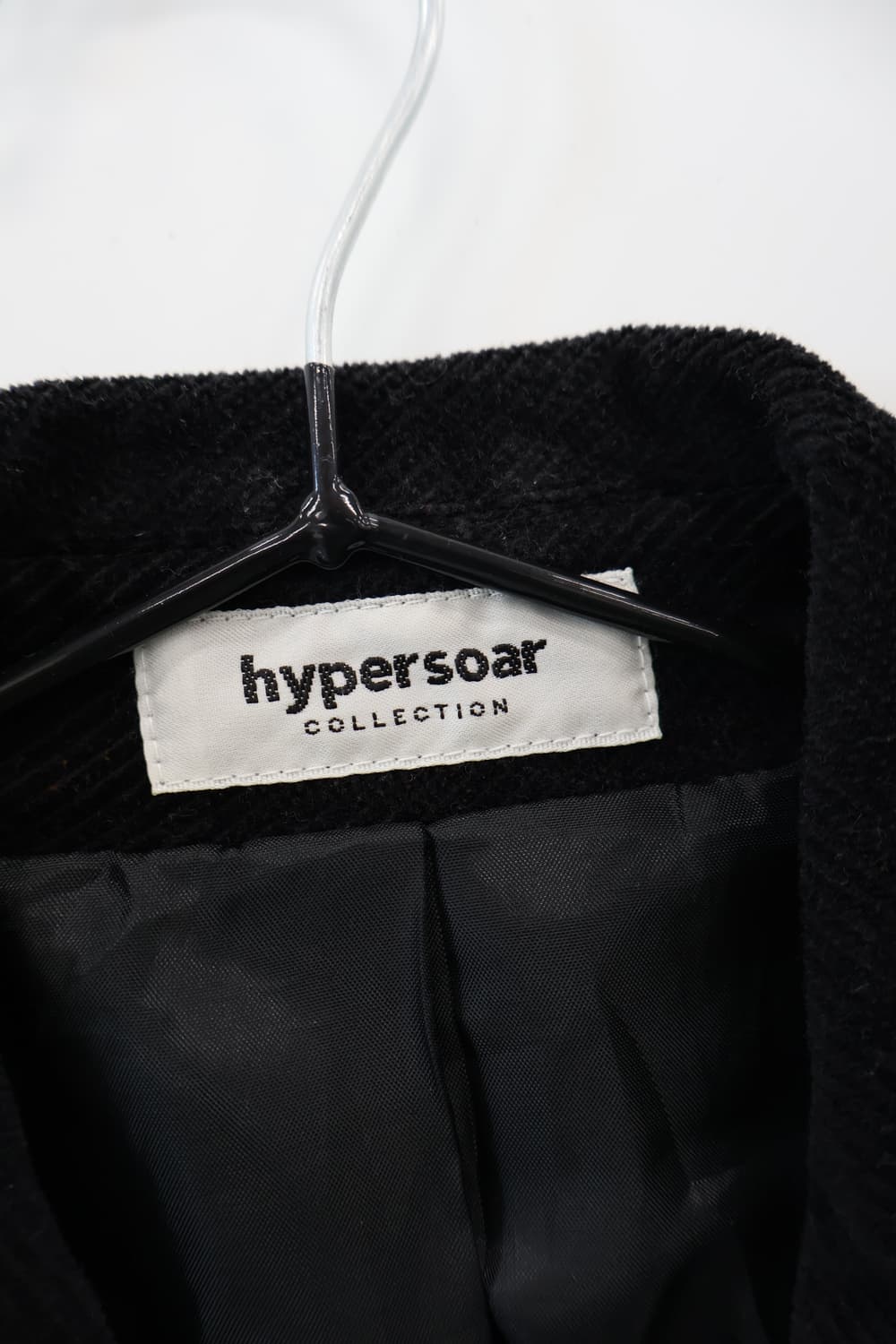 Hypersoar Black Corduroy Peacoat Jacket 상품이미지6