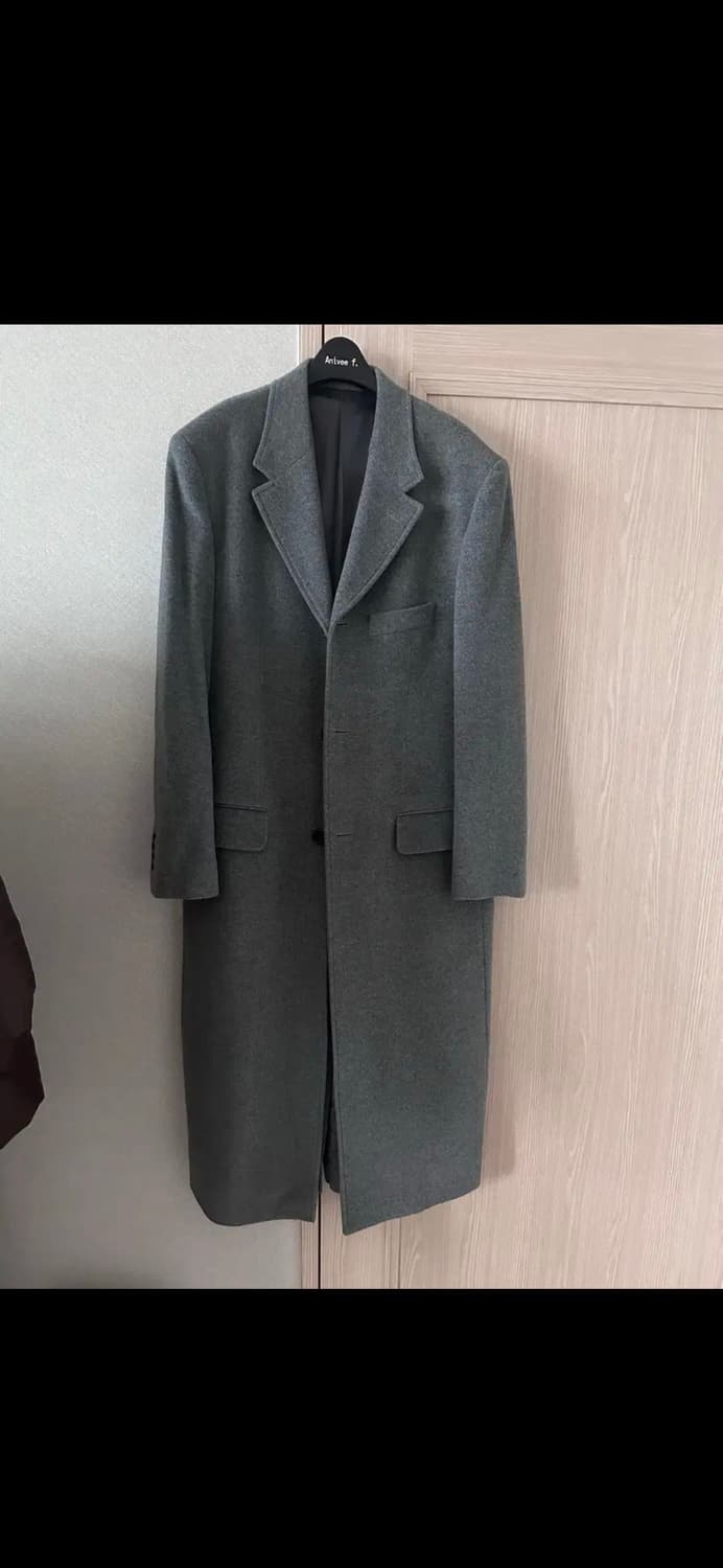 mngu 밍구 체스터필드 롱코트 그레이 L 라지 상품이미지3