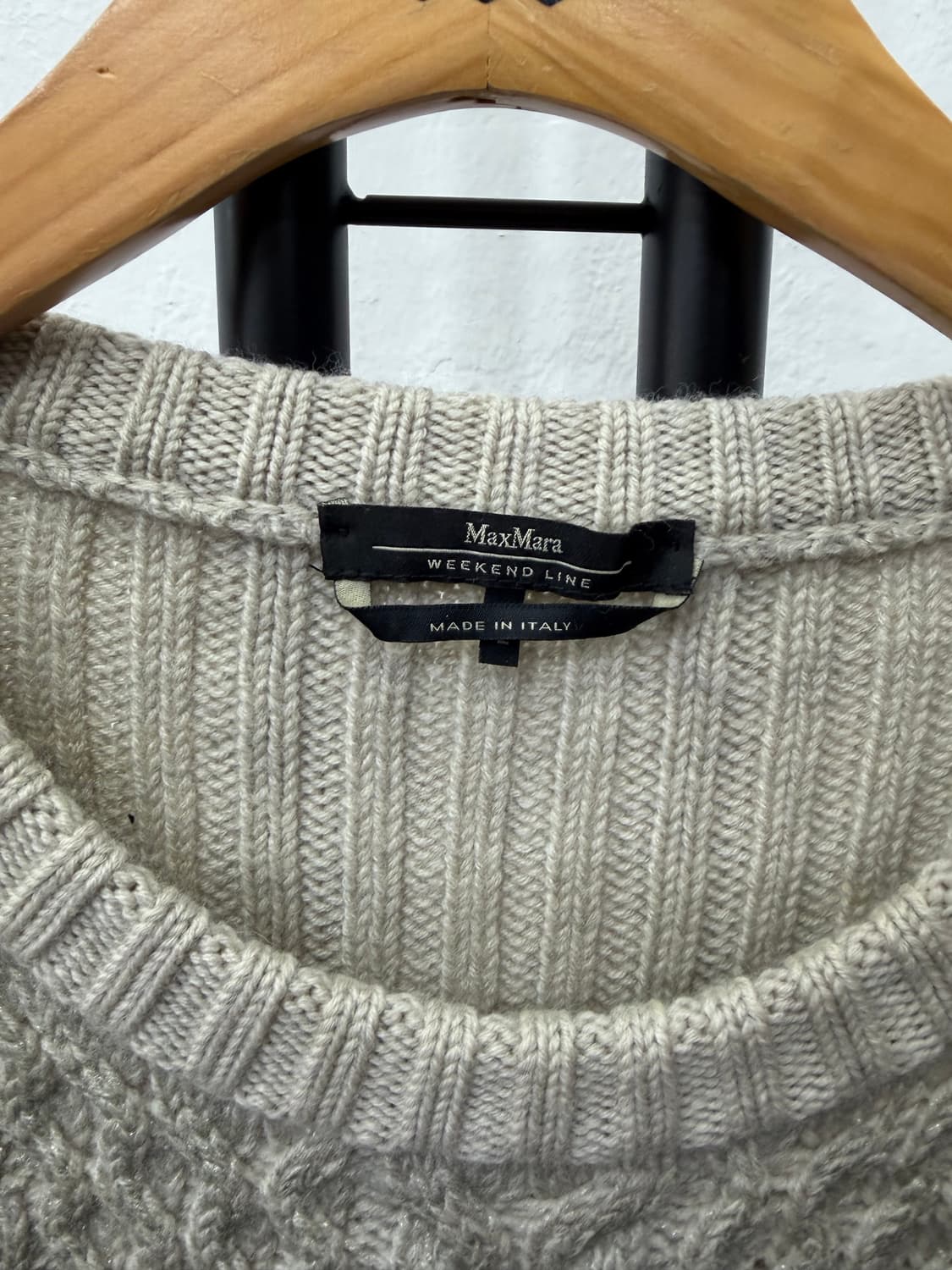 정품) 막스마라 케이블 니트 스웨터 아이보리 L 상품이미지6