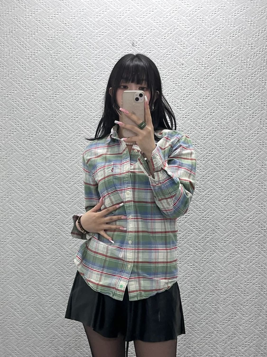 리바이스 빈티지 캐주얼 컨트리 레트로 체크 셔츠 S C12529 상품이미지1