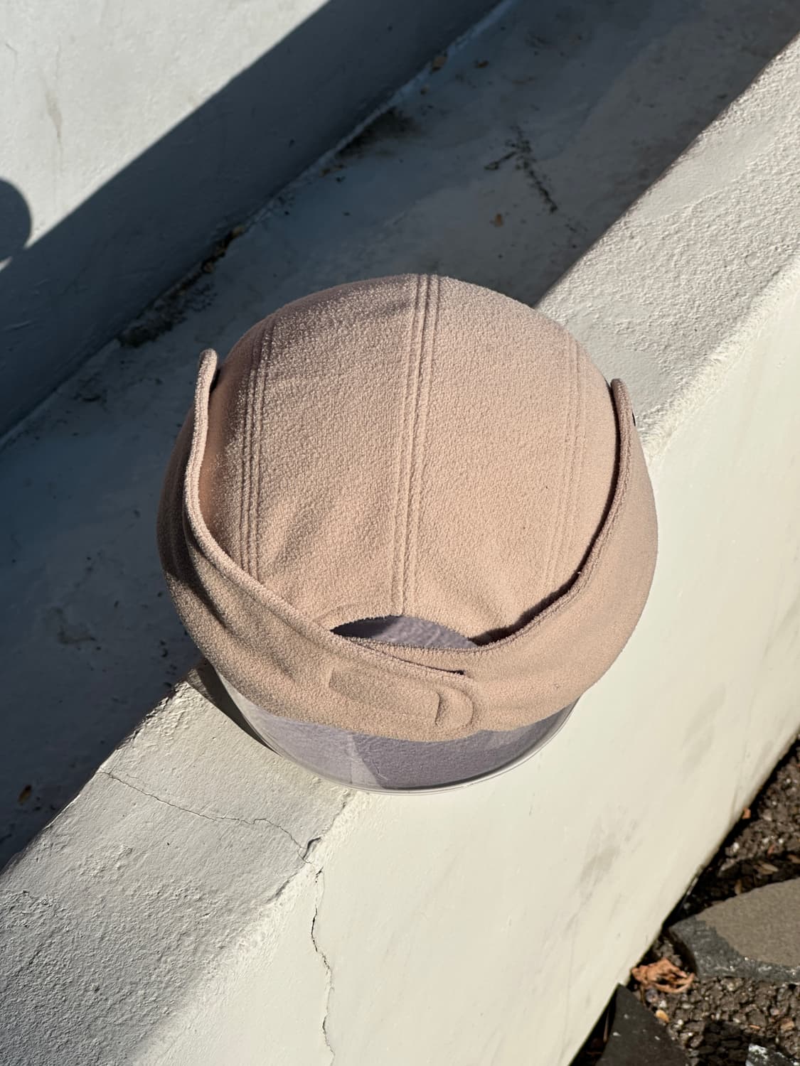 [M-L] 00s 나이키 베이지 플리스 트래퍼 볼캡 모자 빈티지 상품이미지4